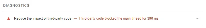 Third-party script blocking time